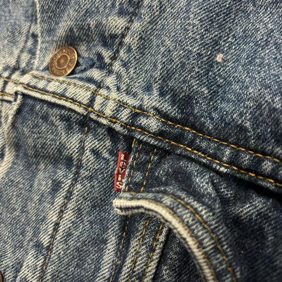 vintage Levi’s straus blanket lined denim jacket MIC - Picture 6 of 8